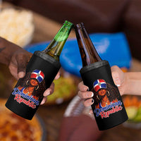 Dominican Republic Princess 4 in 1 Can Cooler Tumbler Melanin Afro Girl Heritage Gift for Black Girls
