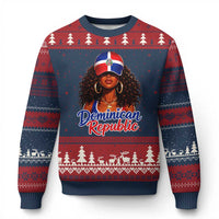 Dominican Republic Princess Ugly Christmas Sweater Melanin Afro Girl Heritage Gift for Black Girls