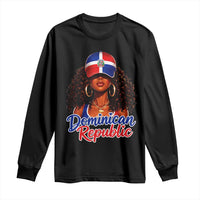 Dominican Republic Princess Long Sleeve Shirt Melanin Afro Girl Heritage Gift for Black Girls