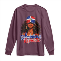 Dominican Republic Princess Long Sleeve Shirt Melanin Afro Girl Heritage Gift for Black Girls