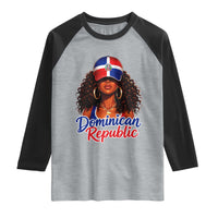 Dominican Republic Princess Raglan Shirt Melanin Afro Girl Heritage Gift for Black Girls