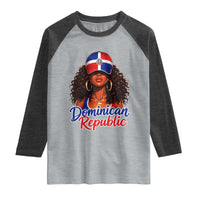 Dominican Republic Princess Raglan Shirt Melanin Afro Girl Heritage Gift for Black Girls