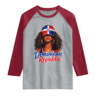 Dominican Republic Princess Raglan Shirt Melanin Afro Girl Heritage Gift for Black Girls
