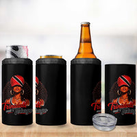 Trinidad and Tobago Afro Girl 4 in 1 Can Cooler Tumbler Trini Black Queen Caribbean Pride Heritage Gift