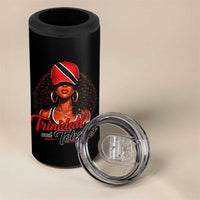 Trinidad and Tobago Afro Girl 4 in 1 Can Cooler Tumbler Trini Black Queen Caribbean Pride Heritage Gift