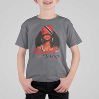Trinidad and Tobago Afro Girl T Shirt For Kid Trini Black Queen Caribbean Pride Heritage Gift