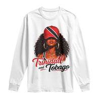 Trinidad and Tobago Afro Girl Long Sleeve Shirt Trini Black Queen Caribbean Pride Heritage Gift