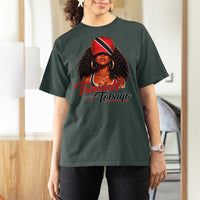 Trinidad and Tobago Afro Girl T Shirt For Women Trini Black Queen Caribbean Pride Heritage Gift