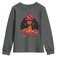 Trinidad and Tobago Afro Girl Youth Sweatshirt Trini Black Queen Caribbean Pride Heritage Gift