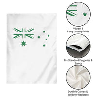 Green Australian Flag Garden Flag Australia Patriotic Country Pride Monochrome Minimalist Graphic