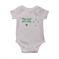 Green Australian Flag Baby Onesie Australia Patriotic Country Pride Monochrome Minimalist Graphic
