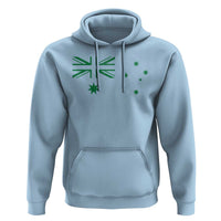 Green Australian Flag Hoodie Australia Patriotic Country Pride Monochrome Minimalist Graphic