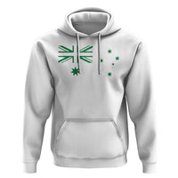 Green Australian Flag Hoodie Australia Patriotic Country Pride Monochrome Minimalist Graphic