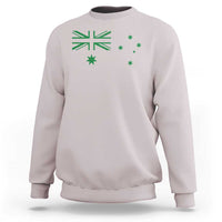 Green Australian Flag Sweatshirt Australia Patriotic Country Pride Monochrome Minimalist Graphic