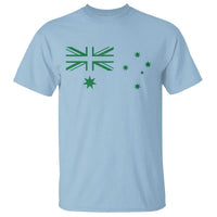 Green Australian Flag T Shirt Australia Patriotic Country Pride Monochrome Minimalist Graphic