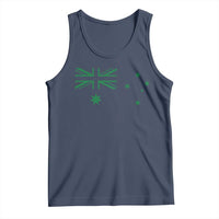 Green Australian Flag Tank Top Australia Patriotic Country Pride Monochrome Minimalist Graphic