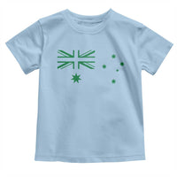 Green Australian Flag Toddler T Shirt Australia Patriotic Country Pride Monochrome Minimalist Graphic