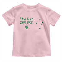 Green Australian Flag Toddler T Shirt Australia Patriotic Country Pride Monochrome Minimalist Graphic