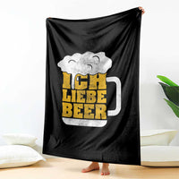 Oktoberfest Drinking Throw Blanket Ich Liebe Bier Octoberfest German - Wonder Print Shop