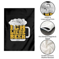 Oktoberfest Drinking Garden Flag Ich Liebe Bier Octoberfest German - Wonder Print Shop