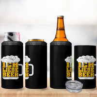 Oktoberfest Drinking 4 in 1 Can Cooler Tumbler Ich Liebe Bier Octoberfest German - Wonder Print Shop