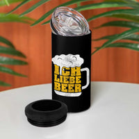 Oktoberfest Drinking 4 in 1 Can Cooler Tumbler Ich Liebe Bier Octoberfest German - Wonder Print Shop