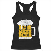 Oktoberfest Drinking Racerback Tank Top Ich Liebe Bier Octoberfest German - Wonder Print Shop