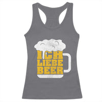 Oktoberfest Drinking Racerback Tank Top Ich Liebe Bier Octoberfest German - Wonder Print Shop