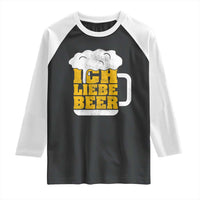 Oktoberfest Drinking Raglan Shirt Ich Liebe Bier Octoberfest German - Wonder Print Shop