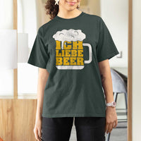 Oktoberfest Drinking T Shirt For Women Ich Liebe Bier Octoberfest German - Wonder Print Shop