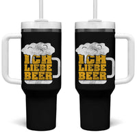 Oktoberfest Drinking Tumbler With Handle Ich Liebe Bier Octoberfest German - Wonder Print Shop