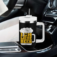 Oktoberfest Drinking Tumbler With Handle Ich Liebe Bier Octoberfest German - Wonder Print Shop