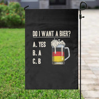 Funny Oktoberfest Garden Flag Do I Want A Bier Sarcastic Drinking German Flag - Wonder Print Shop