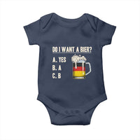 Funny Oktoberfest Baby Onesie Do I Want A Bier Sarcastic Drinking German Flag - Wonder Print Shop