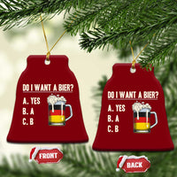 Funny Oktoberfest Ceramic Ornament Do I Want A Bier Sarcastic Drinking German Flag - Wonder Print Shop