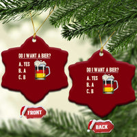 Funny Oktoberfest Ceramic Ornament Do I Want A Bier Sarcastic Drinking German Flag - Wonder Print Shop