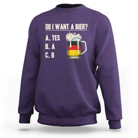 Funny Oktoberfest Sweatshirt Do I Want A Bier Sarcastic Drinking German Flag - Wonder Print Shop