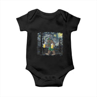 Funny Oktoberfest Bigfoot Baby Onesie Starry Night German Sasquatch Beer Lederhose - Wonder Print Shop