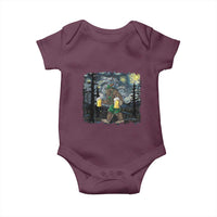 Funny Oktoberfest Bigfoot Baby Onesie Starry Night German Sasquatch Beer Lederhose - Wonder Print Shop
