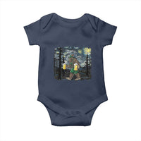 Funny Oktoberfest Bigfoot Baby Onesie Starry Night German Sasquatch Beer Lederhose - Wonder Print Shop