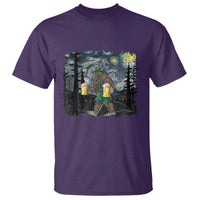 Funny Oktoberfest Bigfoot T Shirt Starry Night German Sasquatch Beer Lederhose - Wonder Print Shop