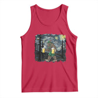 Funny Oktoberfest Bigfoot Tank Top Starry Night German Sasquatch Beer Lederhose - Wonder Print Shop