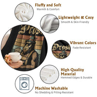 Oktoberfest Bigfoot Throw Blanket Vintage German Sasquatch Drinking Prost Lederhose - Wonder Print Shop