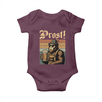 Oktoberfest Bigfoot Baby Onesie Vintage German Sasquatch Drinking Prost Lederhose - Wonder Print Shop