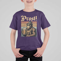Oktoberfest Bigfoot T Shirt For Kid Vintage German Sasquatch Drinking Prost Lederhose - Wonder Print Shop