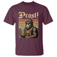 Oktoberfest Bigfoot T Shirt Vintage German Sasquatch Drinking Prost Lederhose - Wonder Print Shop