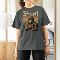 Oktoberfest Bigfoot T Shirt For Women Vintage German Sasquatch Drinking Prost Lederhose - Wonder Print Shop