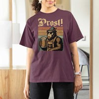 Oktoberfest Bigfoot T Shirt For Women Vintage German Sasquatch Drinking Prost Lederhose - Wonder Print Shop