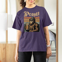 Oktoberfest Bigfoot T Shirt For Women Vintage German Sasquatch Drinking Prost Lederhose - Wonder Print Shop