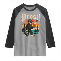 Oktoberfest Bigfoot Alien Beer Raglan Shirt Retro German Sasquatch Beer - Wonder Print Shop